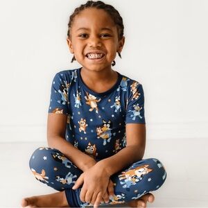 💙 Little Sleepies Bluey Dance Mode 2-Piece Short Sleeve Bamboo Pajama Set 3T 💙